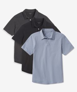 Jersey Sueded Polo 3-Pack
