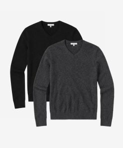 Classic Cashmere V-Neck Bergen Sweater 2-Pack