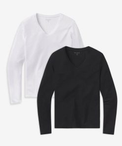 Long Sleeve V-Neck Tee Marcy 2-Pack