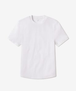 Cotton Waffle Curved Hem Crew