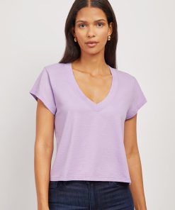 Everyday Cotton Deep V-Neck Tee