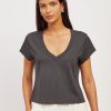 Everyday Cotton Deep V-Neck Tee