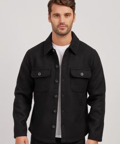 Oversized Wool Shirt Jacket