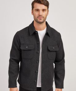 Oversized Wool Shirt Jacket