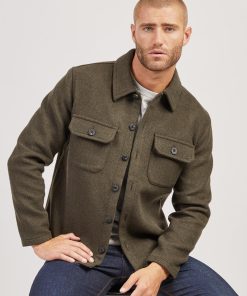 Oversized Wool Shirt Jacket
