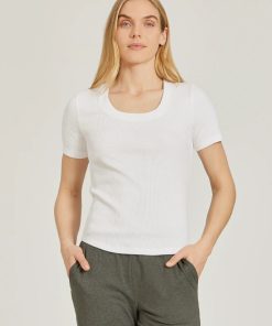 Rib Scoop Neck Tee