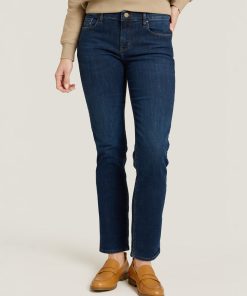 Logan Mid Rise Slim Straight Jeans